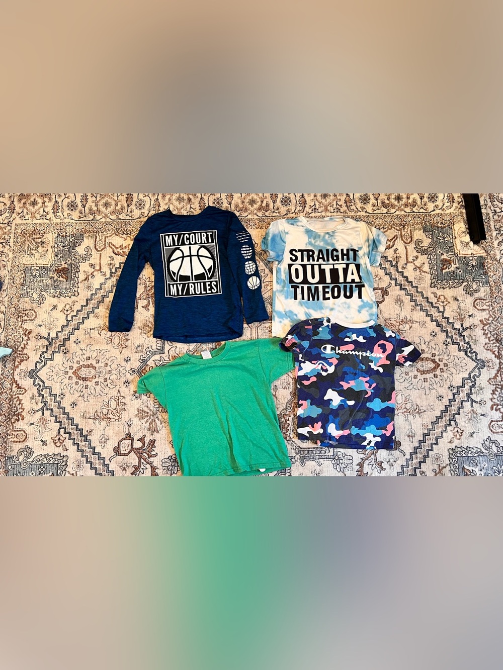 Champion Kids Tee Set - Navy, Tie-Dye, Green, Blue Camo